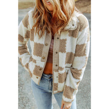 Load image into Gallery viewer, Checkered Sherpa Coat
