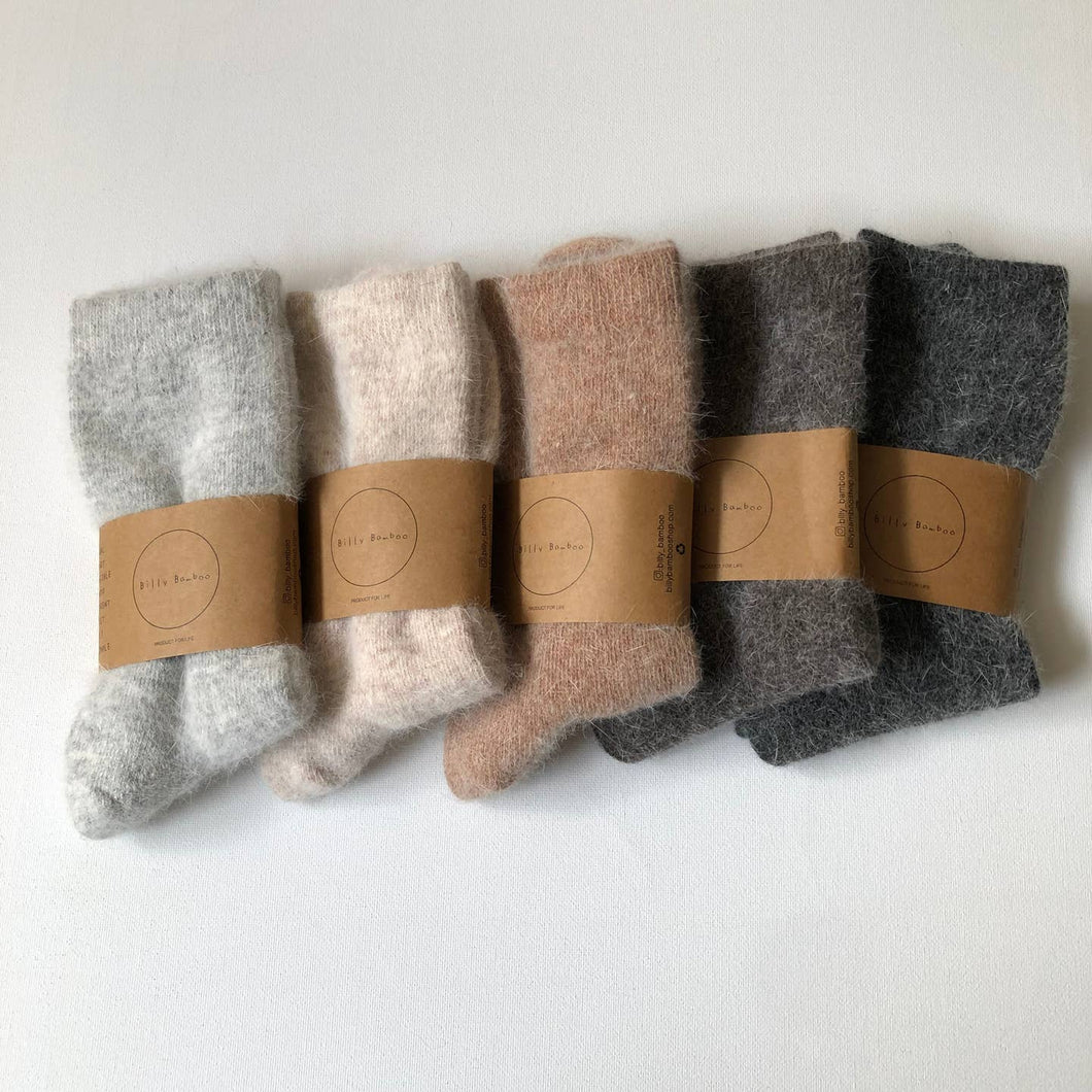 Fluffy Angora Socks