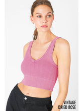 Load image into Gallery viewer, Brynn Vintage Reversible Herringbone Crop Top
