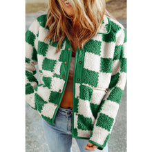 Load image into Gallery viewer, Checkered Sherpa Coat
