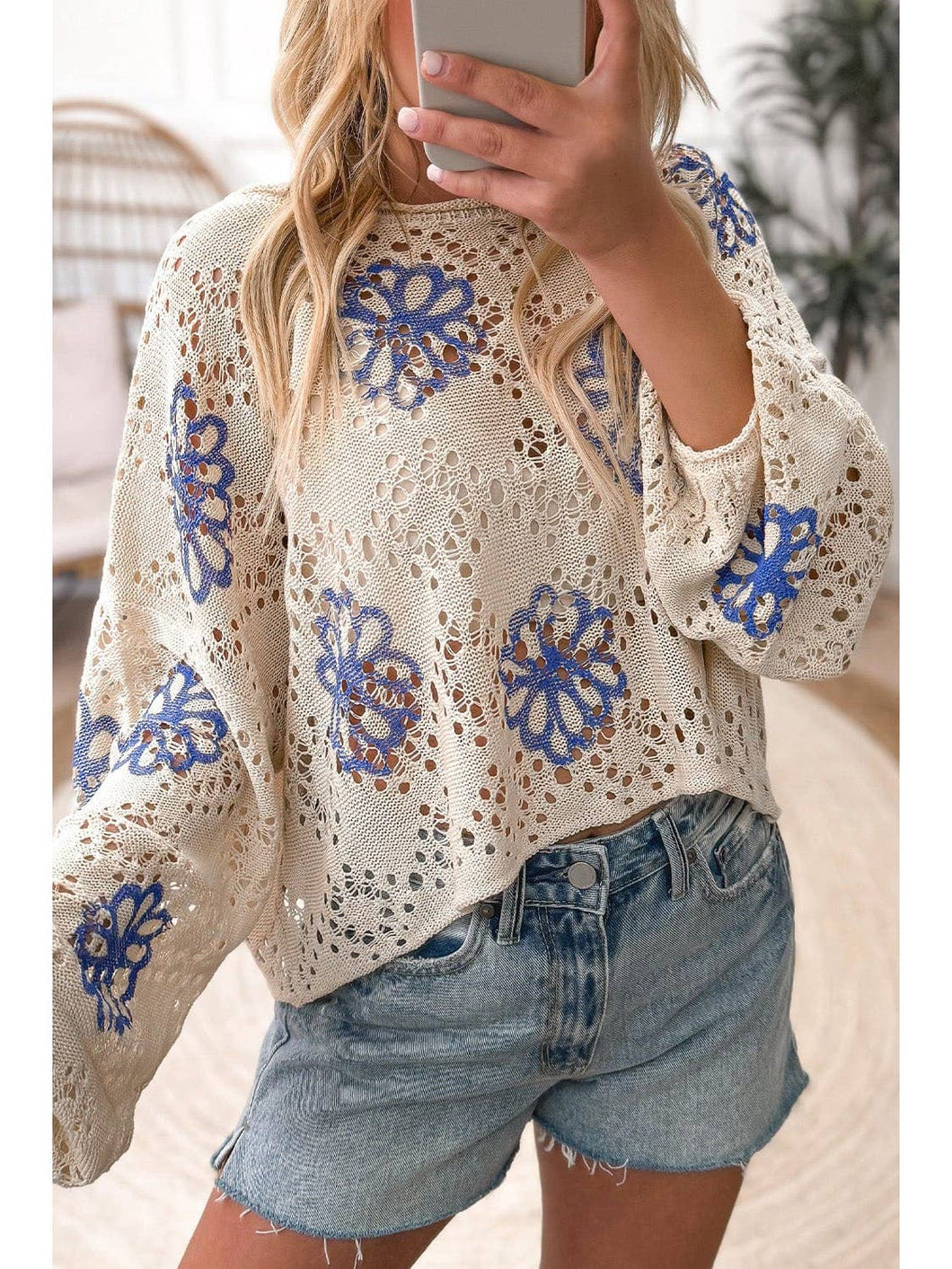 Barbara Hollow Knit Sweater