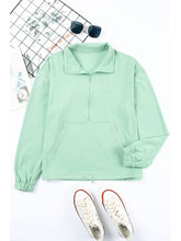Load image into Gallery viewer, Half Zip Front Pullover Sweatshirt
