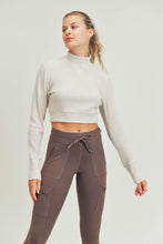Load image into Gallery viewer, Ribbed Mock Neck Cropped Top
